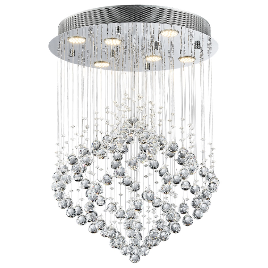 Luxera 62412 - Кристален повърхностно монтиран Полилей CHESTER 6xGU10/50W/230V