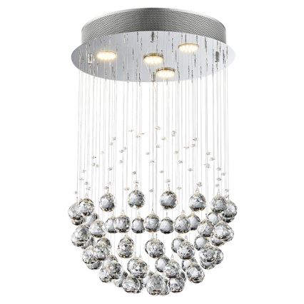 LUXERA 62413 - Кристален повърхностно монтиран Полилей XAVER 4xGU10/50W/230V