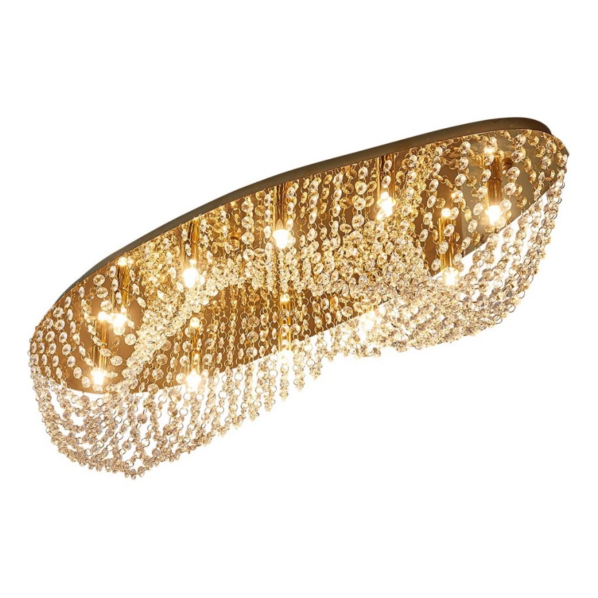 LUXERA 62441 - Кристален плафон ELIPTHON 10xG9/33W/230V