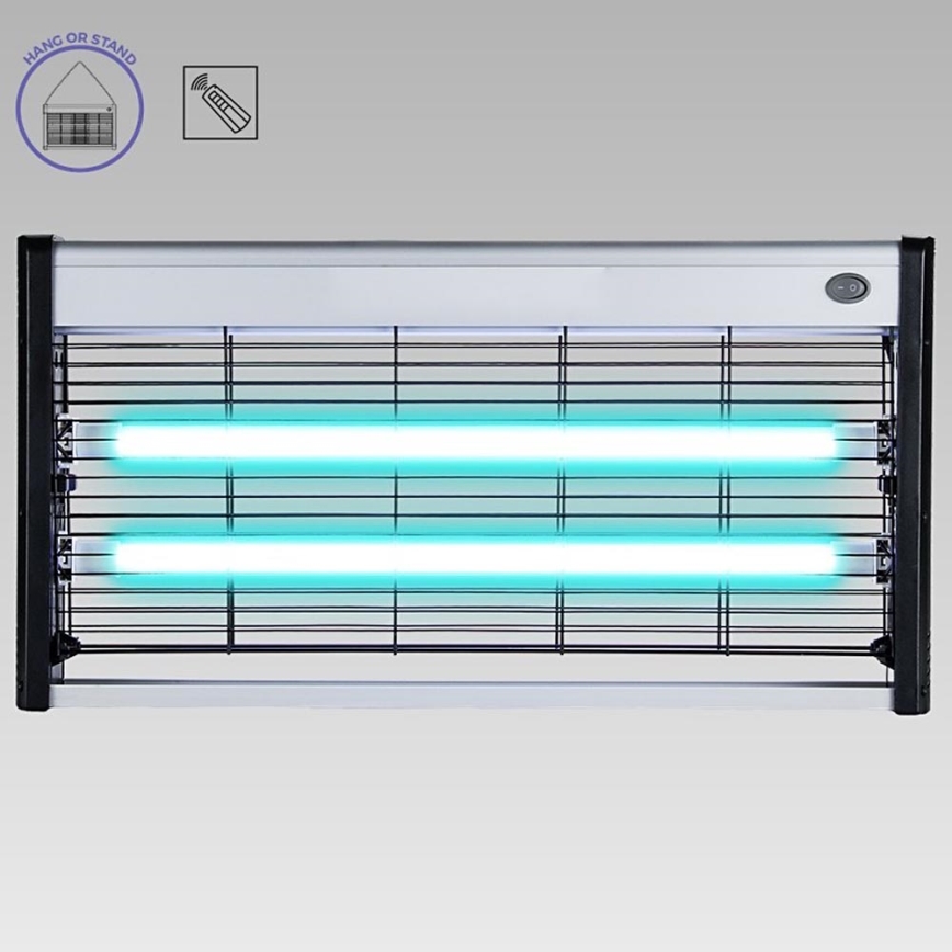 Luxera 70418 - Бактерицидна лампа за дезинфекция 2xT5 UVC/15W/230V + дистанционно