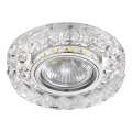 LUXERA 71074 - LED вградено осветително тяло CRYSTALS 1xGU10/50W/230V + LED/3W ЛЕНТА