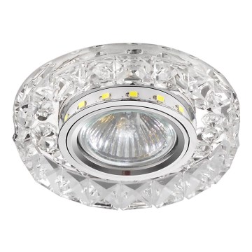 LUXERA 71074 - LED вградено осветително тяло CRYSTALS 1xGU10/50W/230V + LED/3W ЛЕНТА