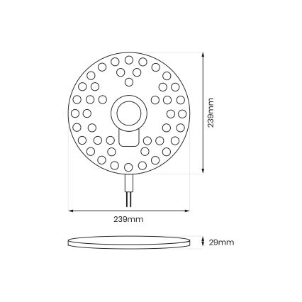 Магнитен LED модул LED/36W/230V 2700-6500K, диаметър 24 см - Brilagi