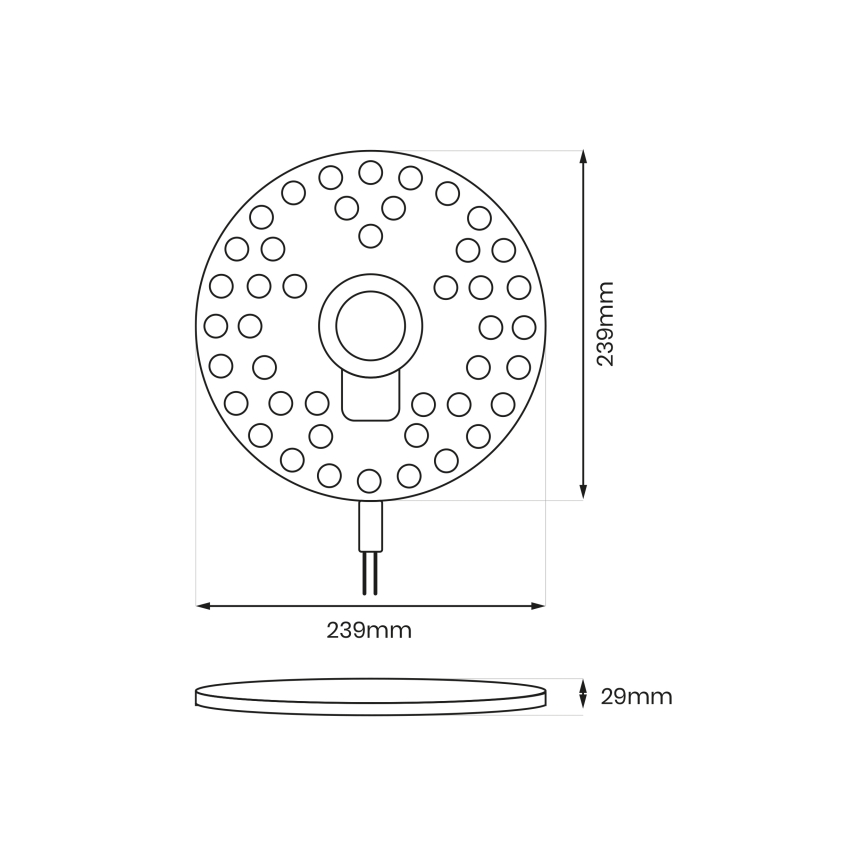 Магнитен LED модул LED/36W/230V 2700-6500K, диаметър 24 см - Brilagi