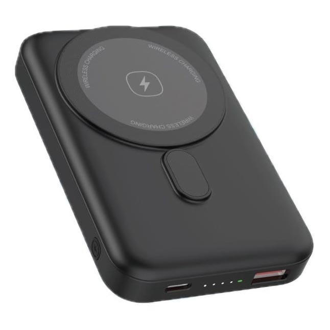 Магнитна Power Bank с безжично зареждане MagSafe 10000 mAh 20W Power Delivery черна