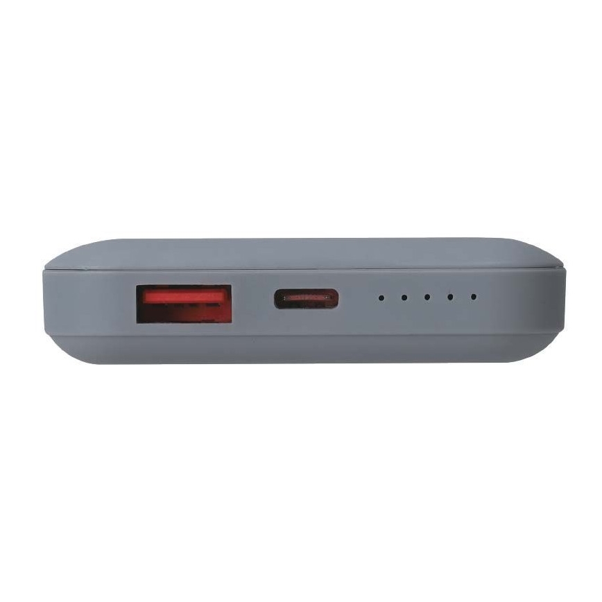 Магнитна захранваща банка с безжично зареждане Power Delivery 10 000mAh/20W/3,7V сив