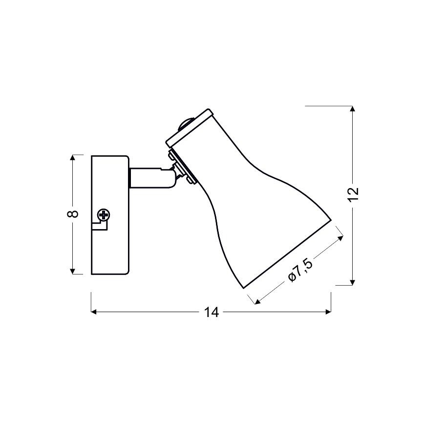 Малък аплик JULIE 1xE14/40W/230V сив