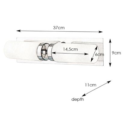 Markslöjd 102478 - За баня Стенна лампа NORRSUNDET 2xE14/40W/230V IP44