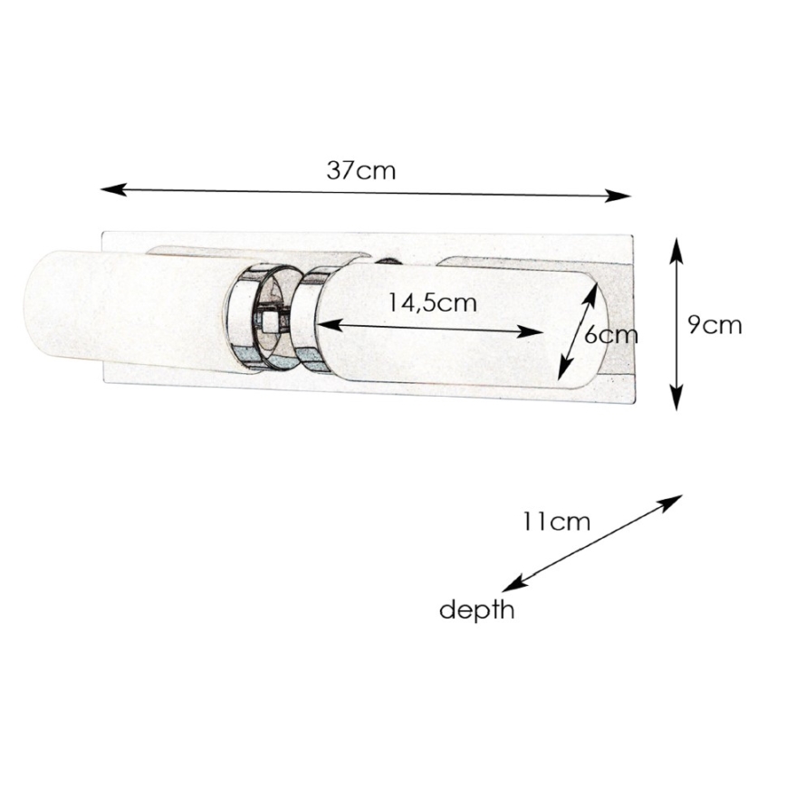 Markslöjd 102478 - За баня Стенна лампа NORRSUNDET 2xE14/40W/230V IP44