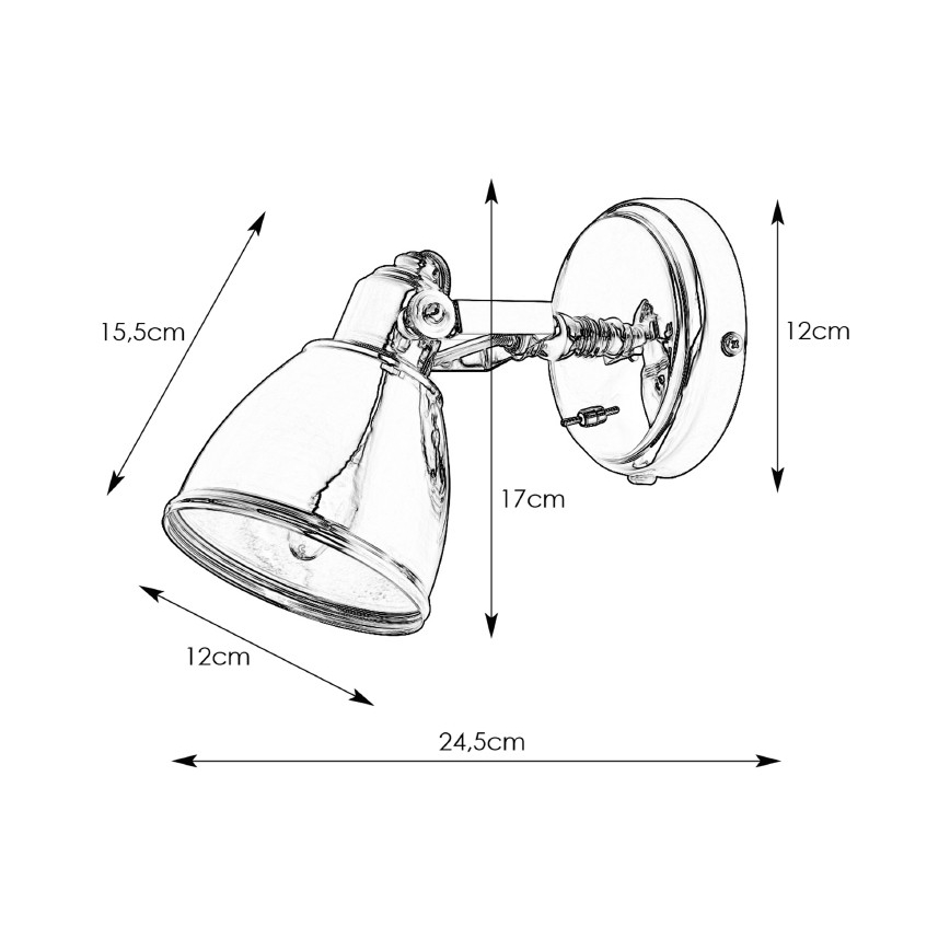 Markslöjd 104048 - Стенна лампа FJÄLLBACKA 1xE14/40W/230V месинг