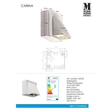 Markslöjd 104733 - LED Екстериорна Стенна лампа CARINA LED/1W/230V IP44