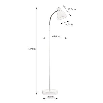 Markslöjd 105128 - Стояща лампа NITTA 1xE27/60W/230V