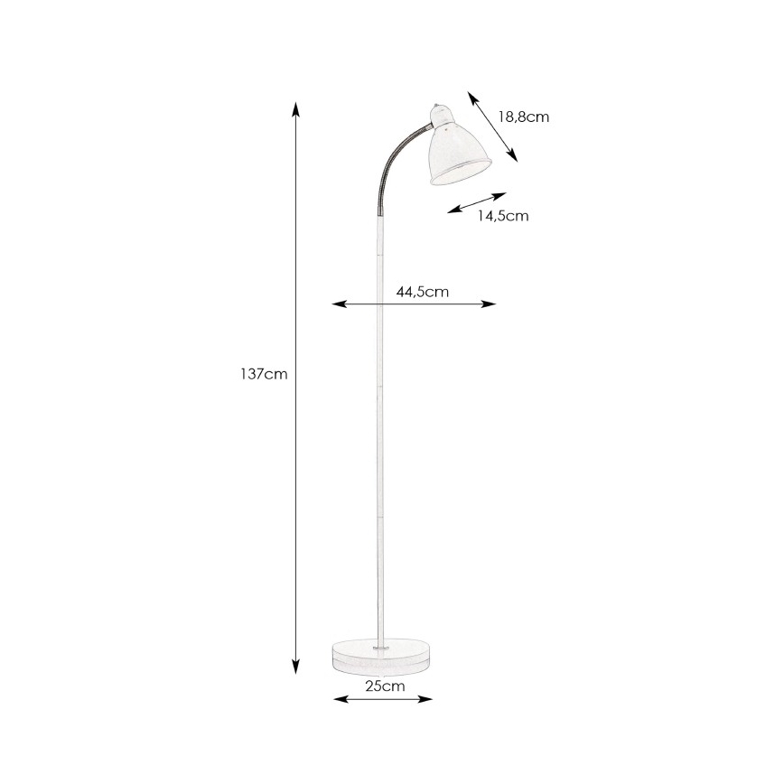 Markslöjd 105128 - Стояща лампа NITTA 1xE27/60W/230V