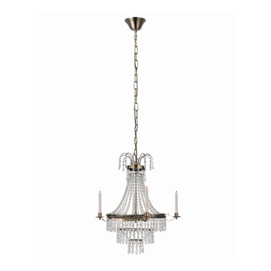 Markslöjd 105157 - Висящ кристален полилей MARIELUND 3xE14/40W/230V месинг