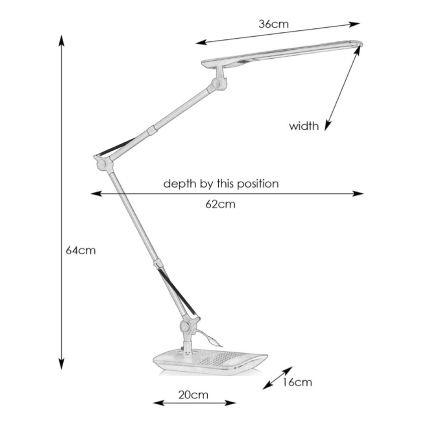 Markslöjd 105683 - LED Настолна лампа STUDY LED/5W/230V