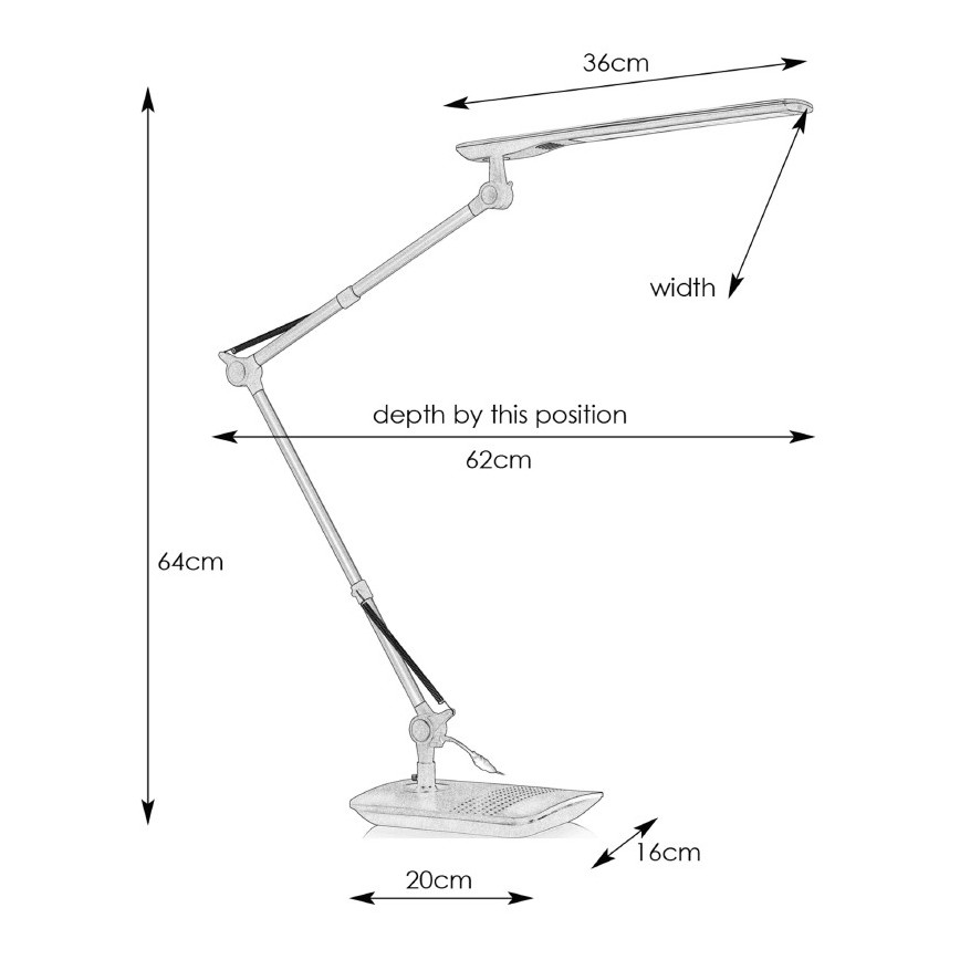 Markslöjd 105683 - LED Настолна лампа STUDY LED/5W/230V