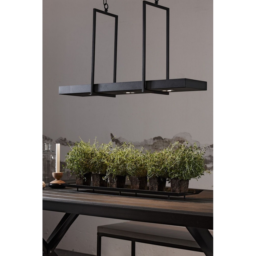 Markslöjd 105780 - LED Димируем Полилей на верижка TRAY 3xLED/3W/230V черна