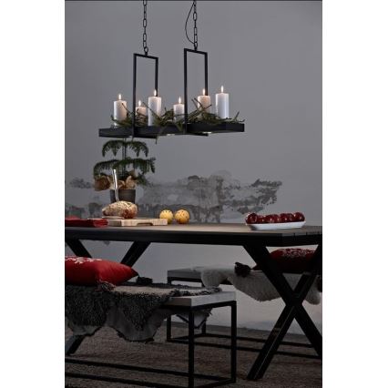 Markslöjd 105780 - LED Димируем Полилей на верижка TRAY 3xLED/3W/230V черна