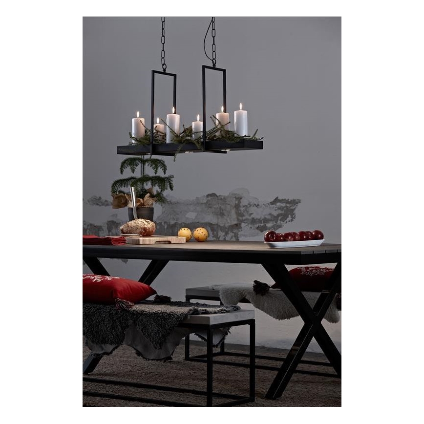 Markslöjd 105780 - LED Димируем Полилей на верижка TRAY 3xLED/3W/230V черна