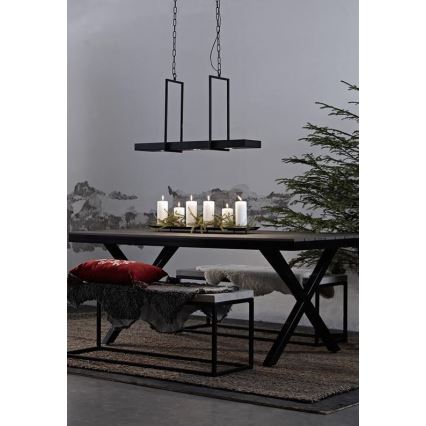 Markslöjd 105780 - LED Димируем Полилей на верижка TRAY 3xLED/3W/230V черна