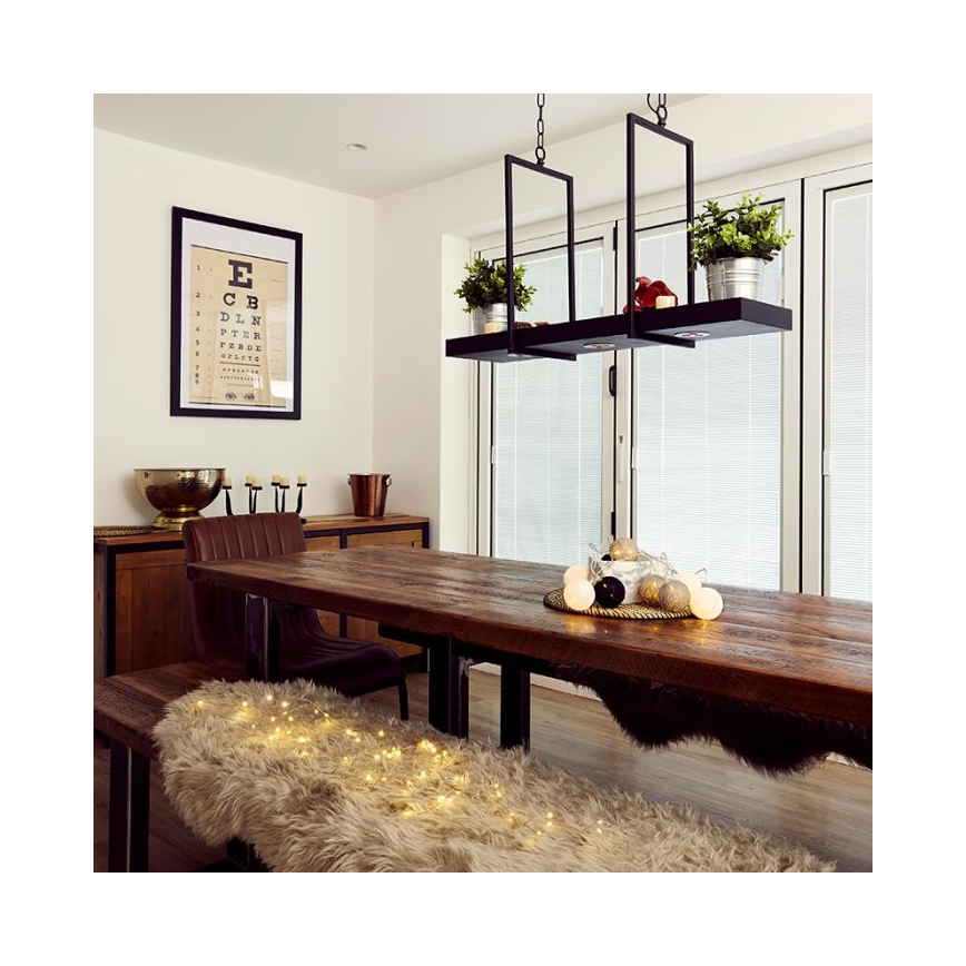 Markslöjd 105780 - LED Димируем Полилей на верижка TRAY 3xLED/3W/230V черна