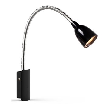 Markslöjd 105940 - LED гъвкава лампа TULIP LED/2,5W/230V черна