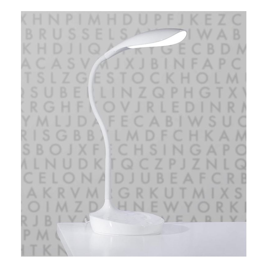 Markslöjd 106093 - LED Димируема Настолна лампа s USB SWAN LED/4,6W/230V