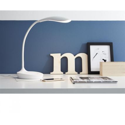Markslöjd 106093 - LED Димируема Настолна лампа s USB SWAN LED/4,6W/230V