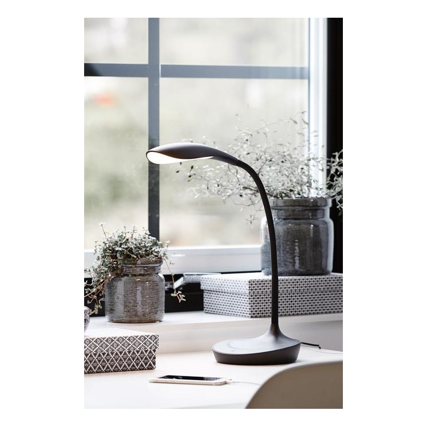 Markslöjd 106094 - LED Димируема Настолна лампа s USB SWAN LED/4,6W/230V