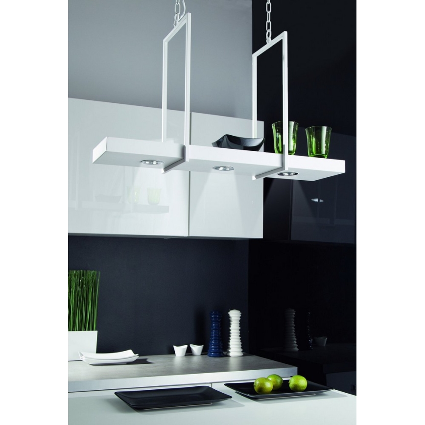 Markslöjd 106124 - LED Димируем Полилей на верижка TRAY 3xLED/3W/230V бяла
