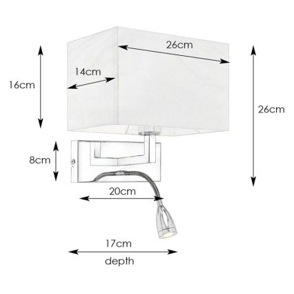 Markslöjd 106308 - LED Стенна лампа SAVOY LED/3W+E27/60W/230V