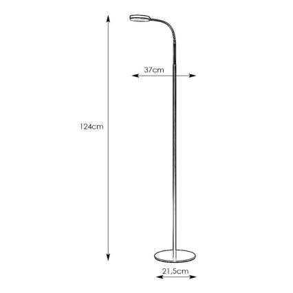 Markslöjd 106465 - LED Стояща лампа FLEX LED/5W/230V