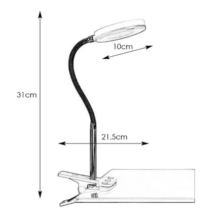 Markslöjd 106471 - LED лампа на клипс FLEX LED/5W/230V