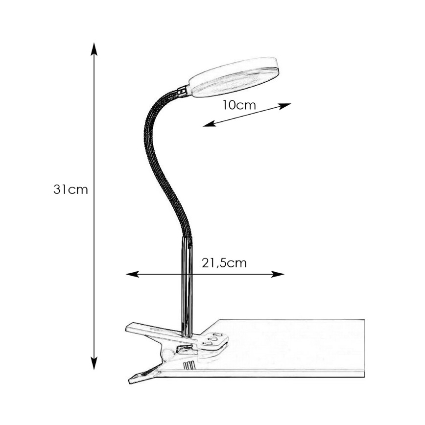 Markslöjd 106471 - LED лампа на клипс FLEX LED/5W/230V