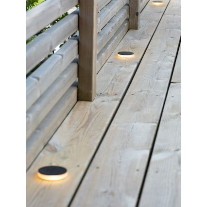Markslöjd 106935 - Вградено външно LED осветително тяло GARDEN24 LED/3W/24V IP44 черно
