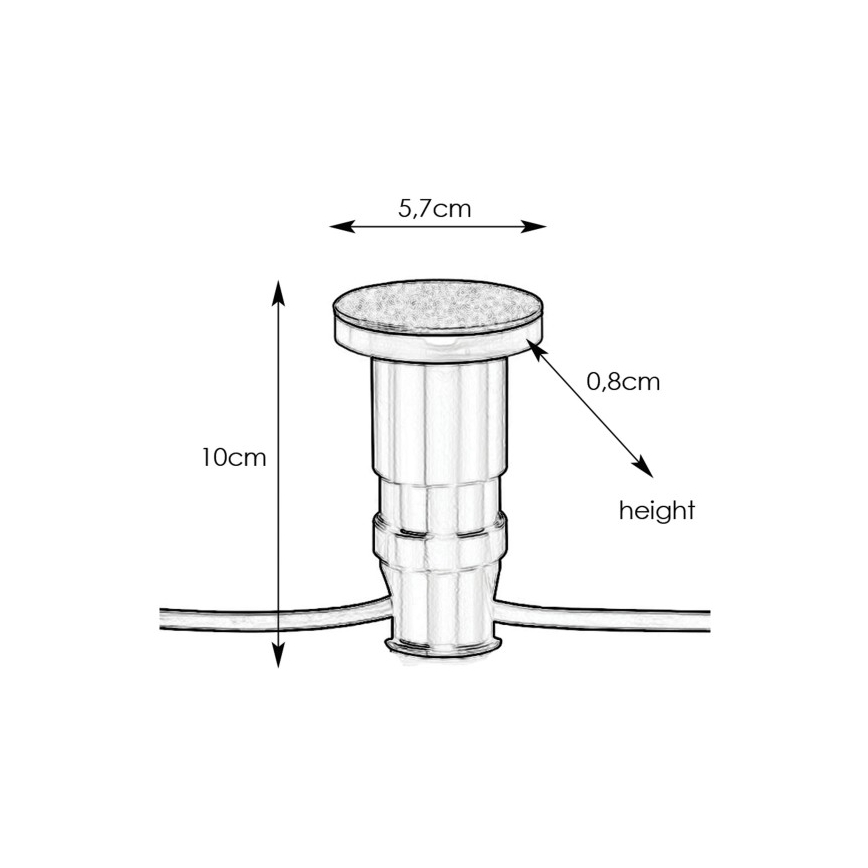 Markslöjd 106935 - Вградено външно LED осветително тяло GARDEN24 LED/3W/24V IP44 черно