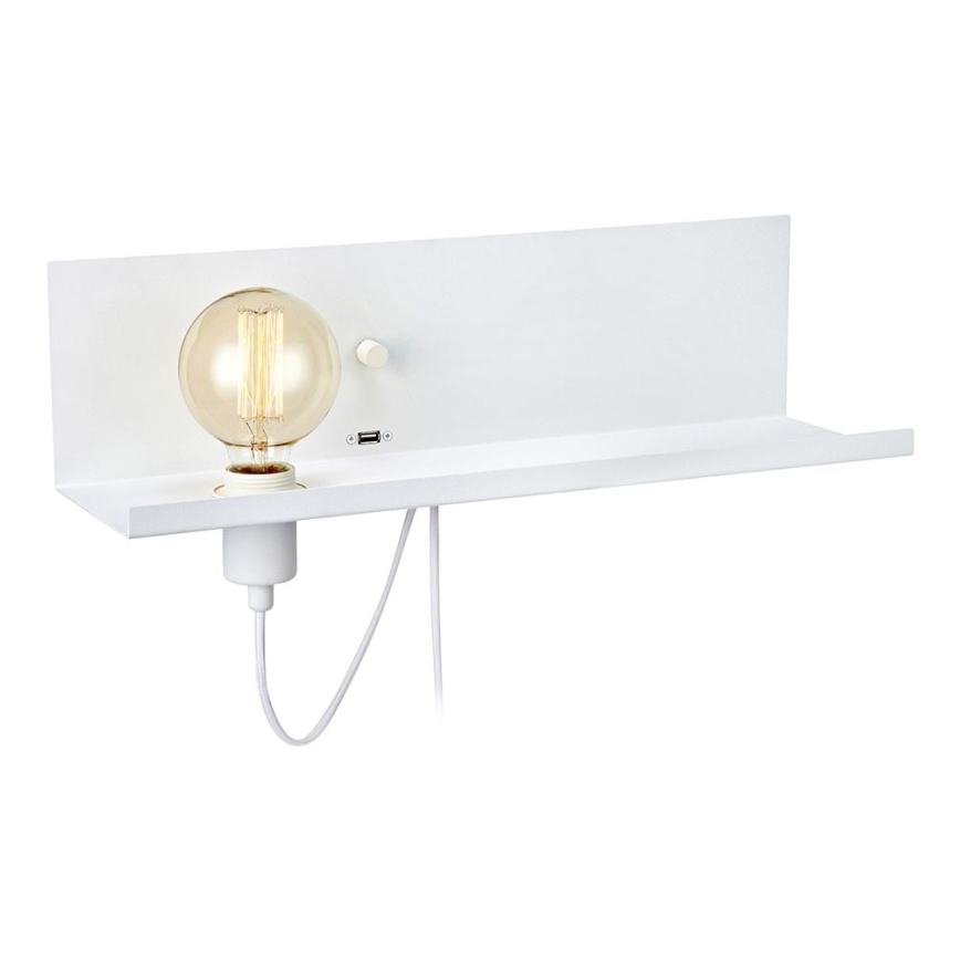 Markslöjd 106969 - Димируема Стенна лампа с USB конт. MULTI 1xE27/60W/230V