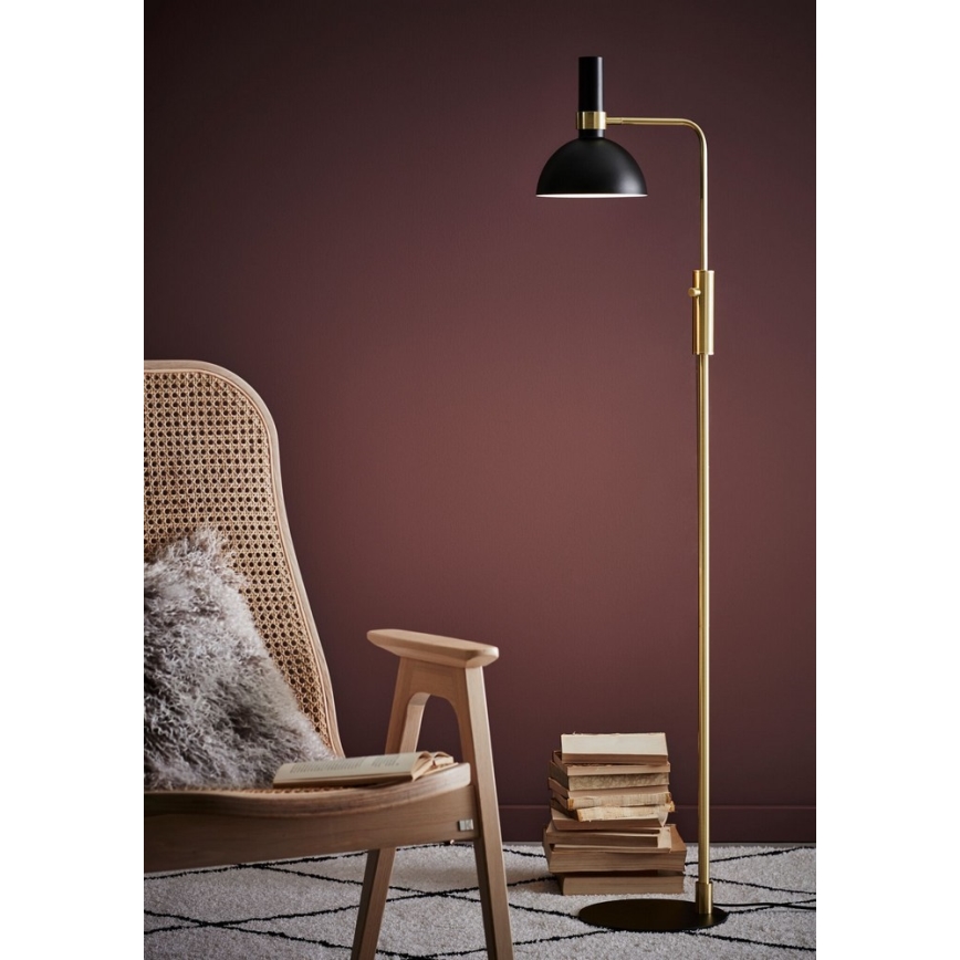 Markslöjd 106972 - Димируема Стояща лампа LARRY 1xE27/60W/230V черна/златна