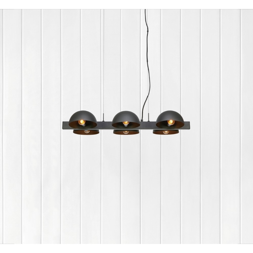 Markslöjd 107138 - Полилей на верижка FLAMINGO 6xE14/40W/230V черна