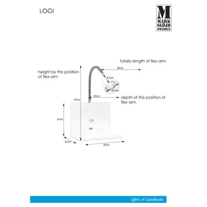 Markslöjd 107140 - Димируем аплик с USB контакт LOGI 1xGU10/7W/230V