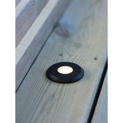 Markslöjd 107284 - вградено външно LED осветително тяло GARDEN24 LED/0,8W/24V IP44 черно