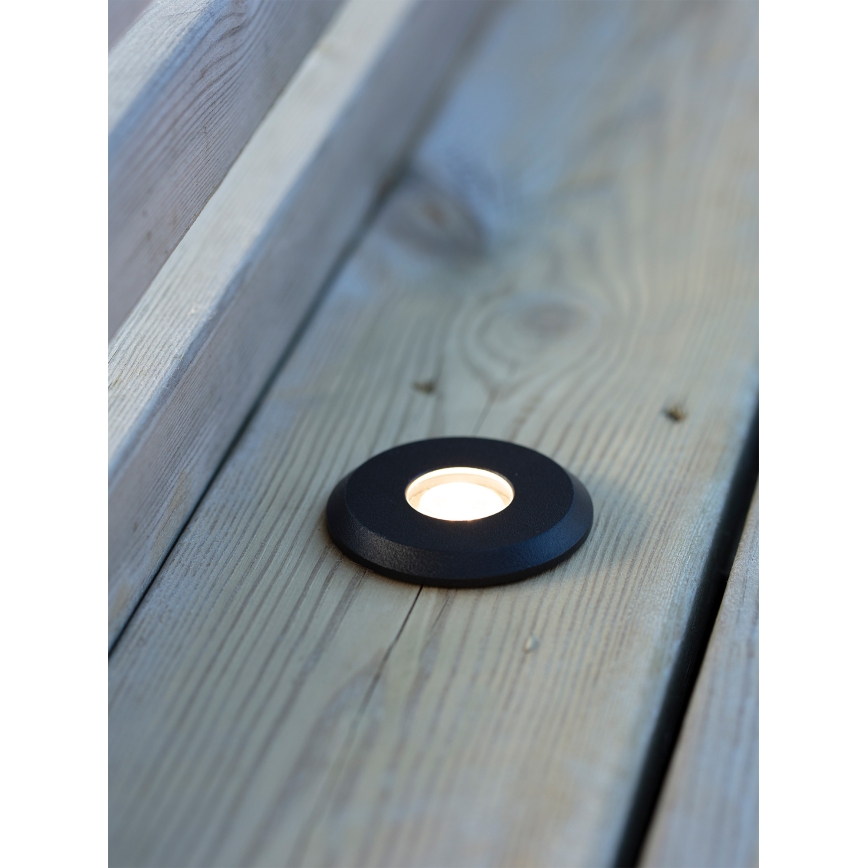 Markslöjd 107284 - вградено външно LED осветително тяло GARDEN24 LED/0,8W/24V IP44 черно