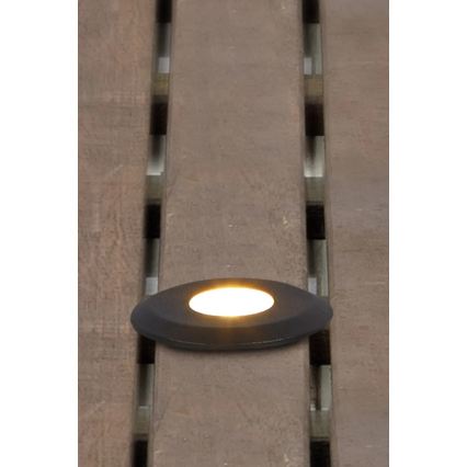 Markslöjd 107284 - вградено външно LED осветително тяло GARDEN24 LED/0,8W/24V IP44 черно
