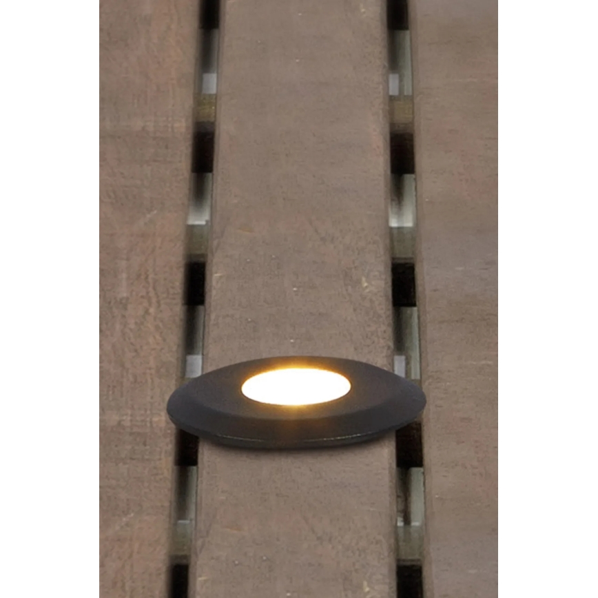 Markslöjd 107284 - вградено външно LED осветително тяло GARDEN24 LED/0,8W/24V IP44 черно