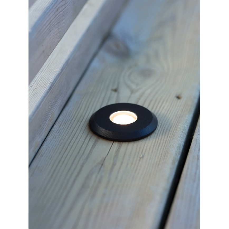 Markslöjd 107285 - LED външно вградено осветително тяло GARDEN24 LED/3W/24V IP44 черно