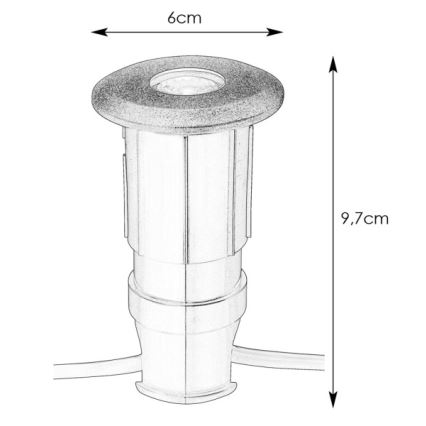 Markslöjd 107285 - LED външно вградено осветително тяло GARDEN24 LED/3W/24V IP44 черно