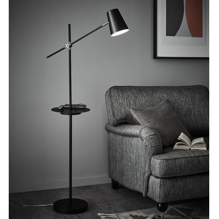 Markslöjd 107307 - Стояща лампа s USB LINEAR 1xE14/40W/230V