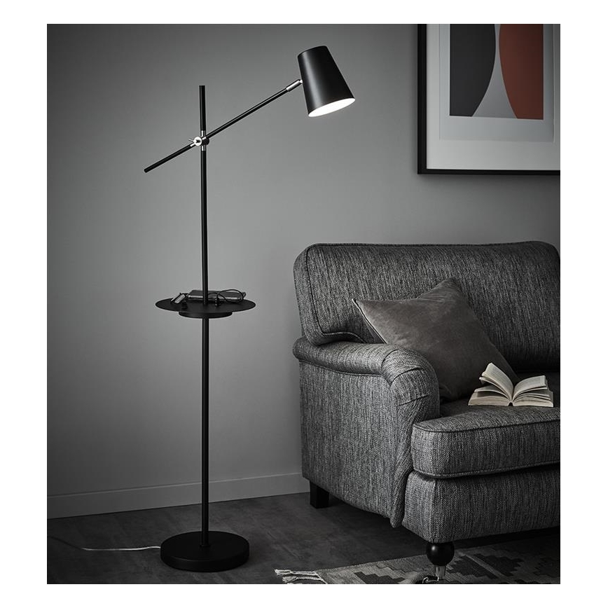 Markslöjd 107307 - Стояща лампа s USB LINEAR 1xE14/40W/230V