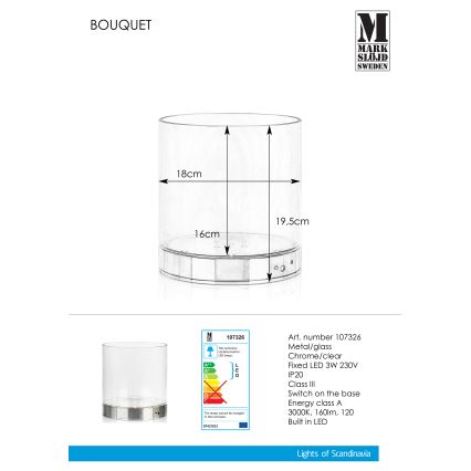 Markslöjd 107326 - LED настолна лампа BOUQUET LED/3W/230V