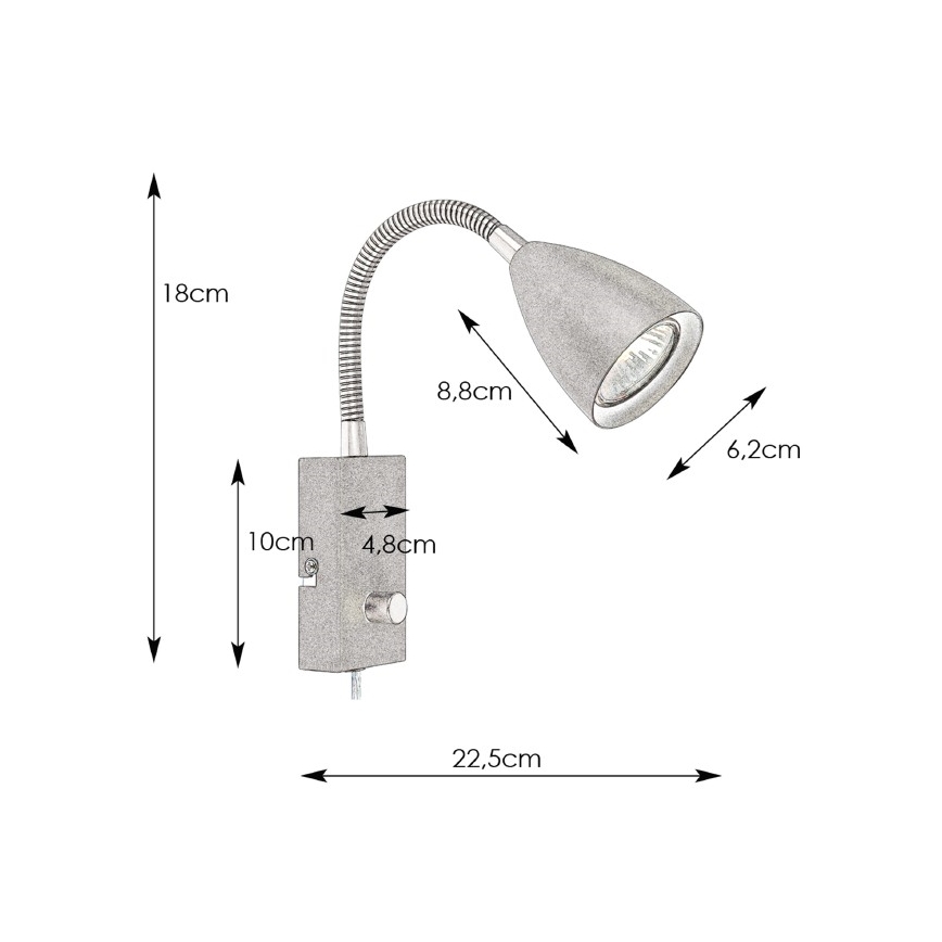 Markslöjd 107409 - Димируема Стенна лампа CIRO 1xGU10/7W/230V